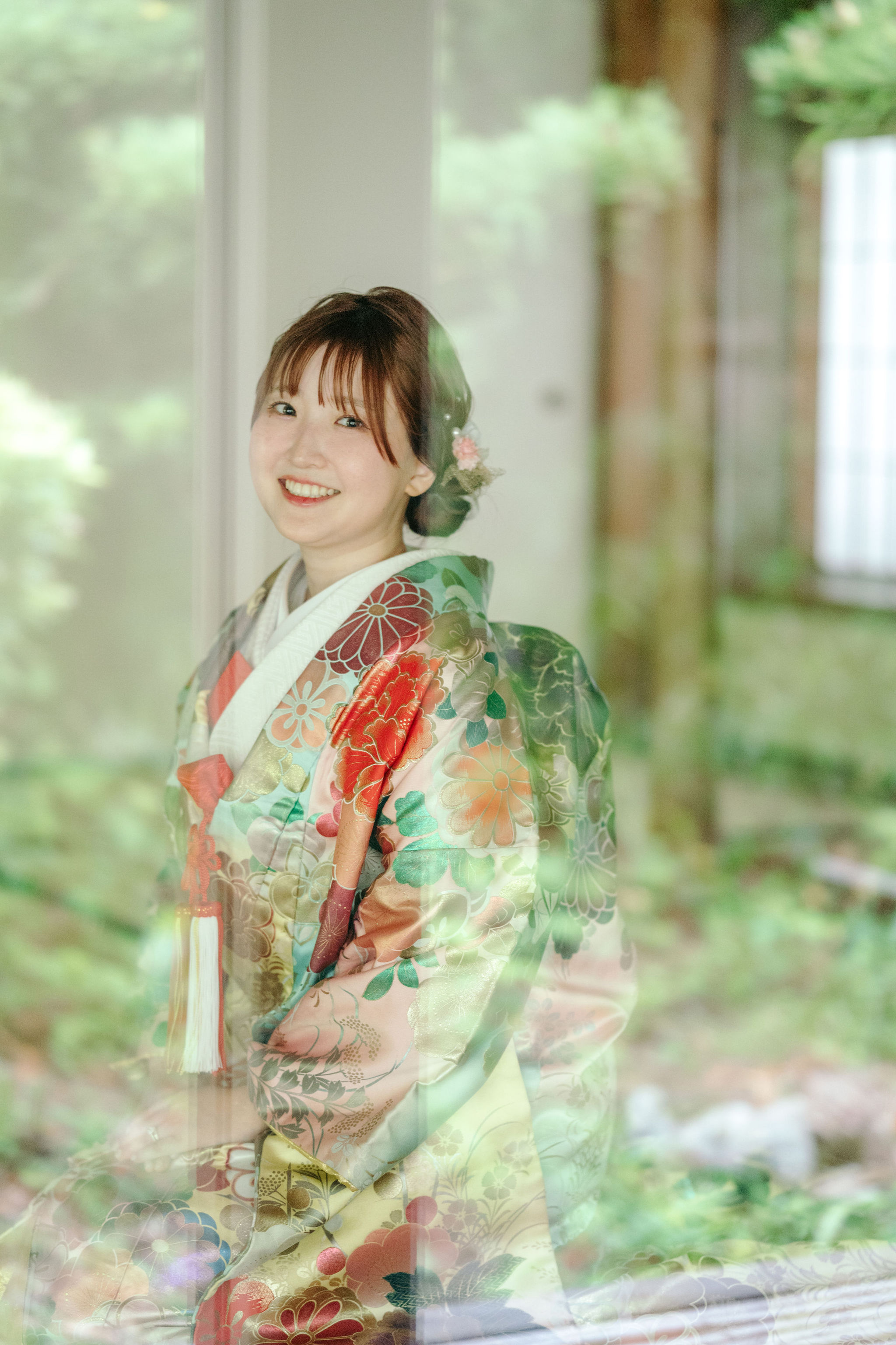 洛西竹林公園の茶室にて、新婦様