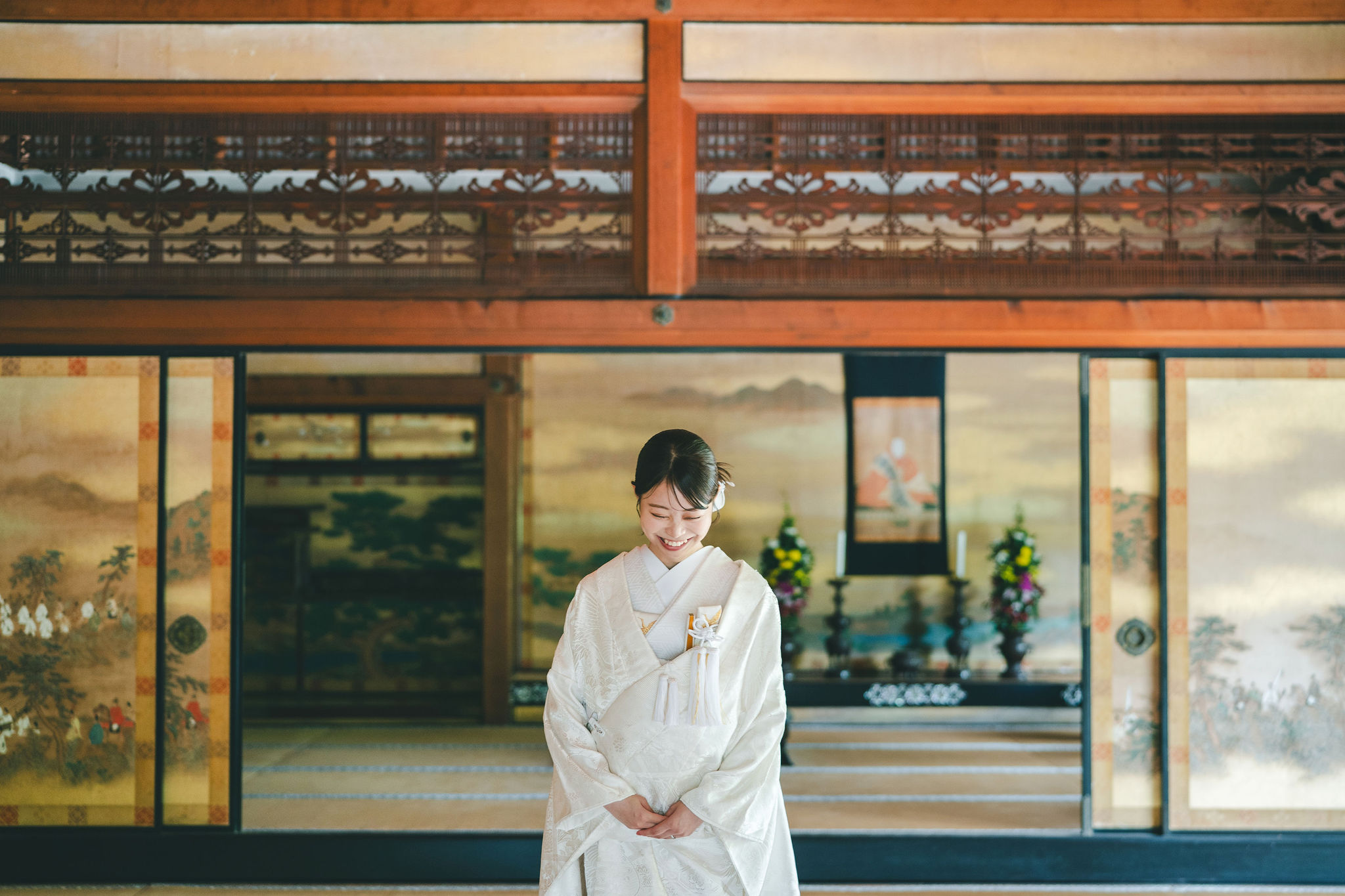 新婦様のイメージショット｜京都仁和寺の宸殿