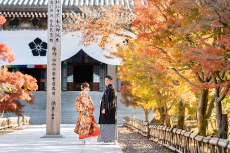 智積院の紅葉前撮りイメージ