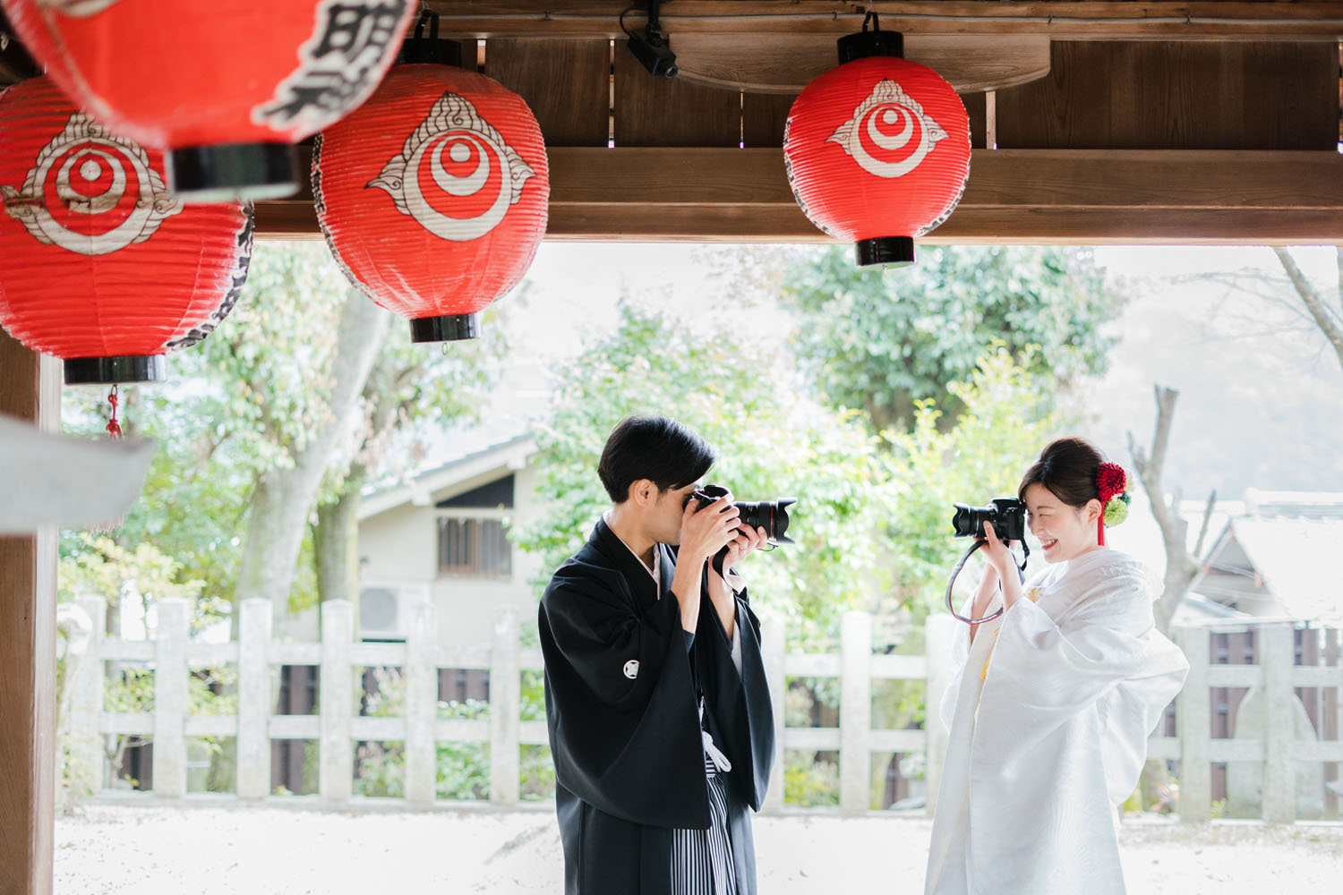 カメラ好きの新郎新婦様