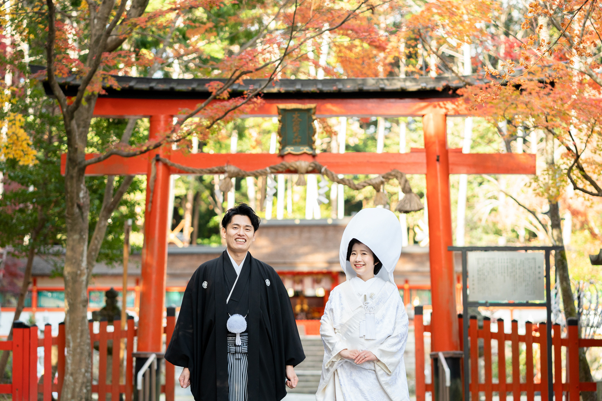 京都の大原野神社、鳥居前