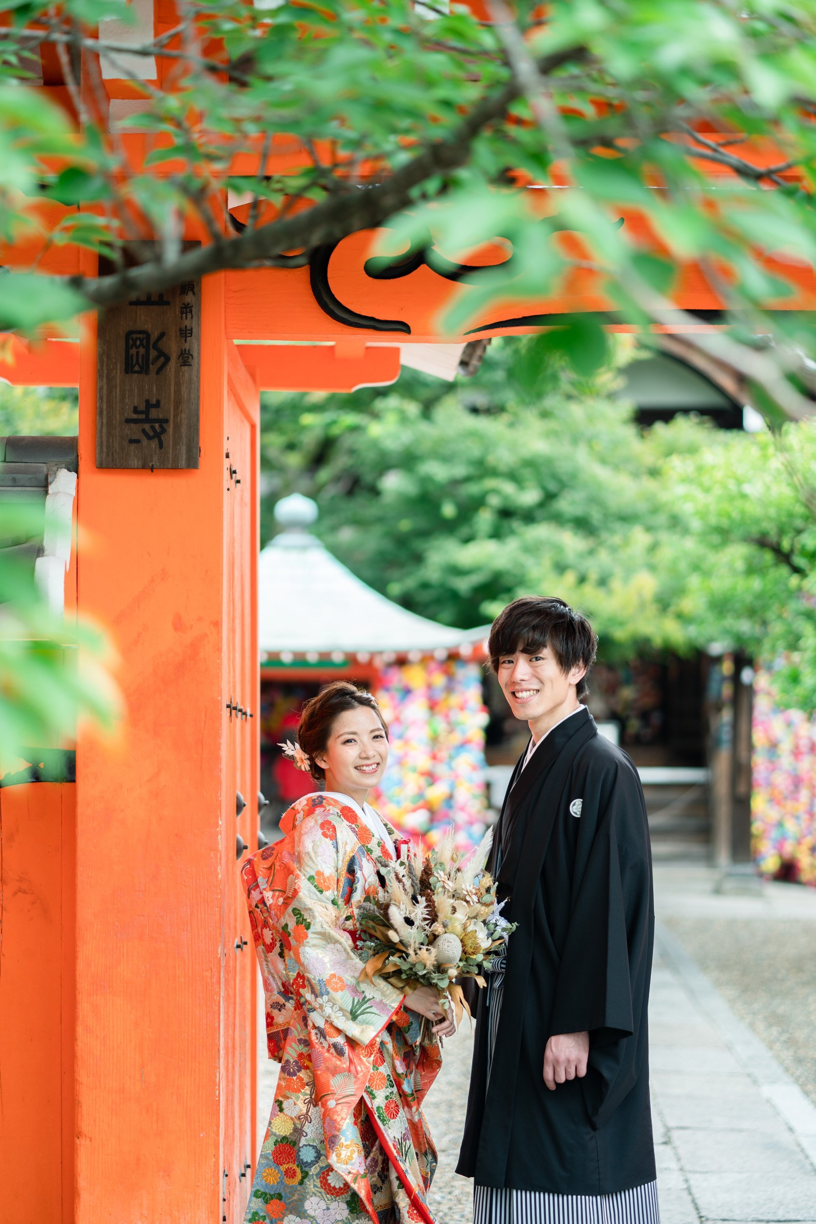 京都の金剛寺にて前撮り写真