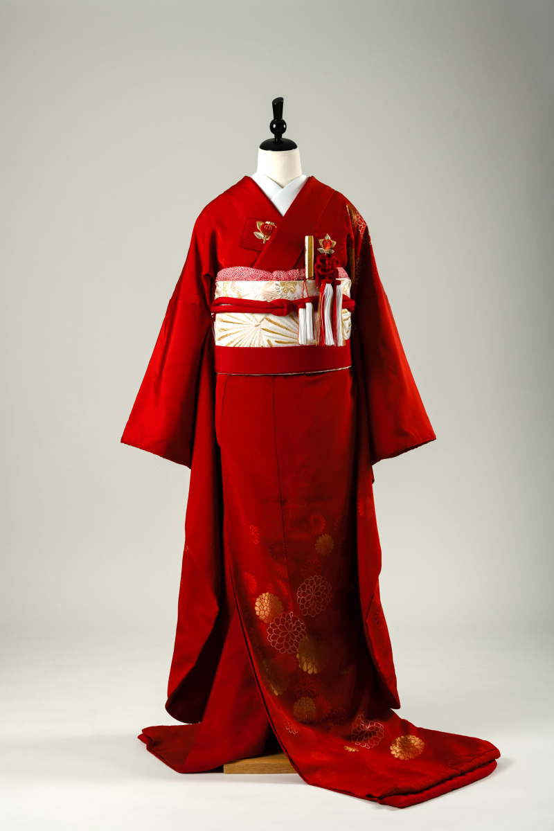 色掛下正絹　赤色