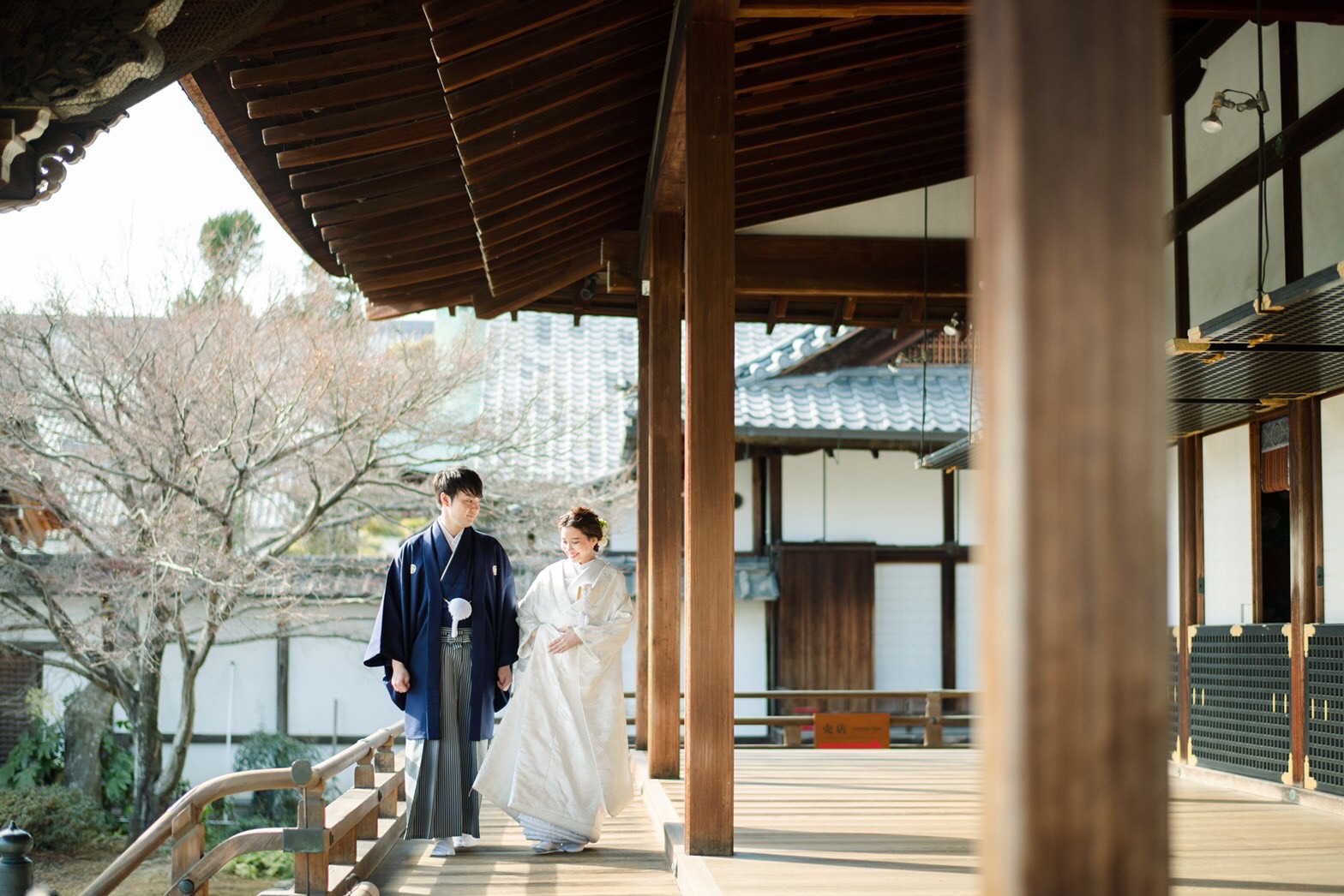 大覚寺で１月に和装前撮り