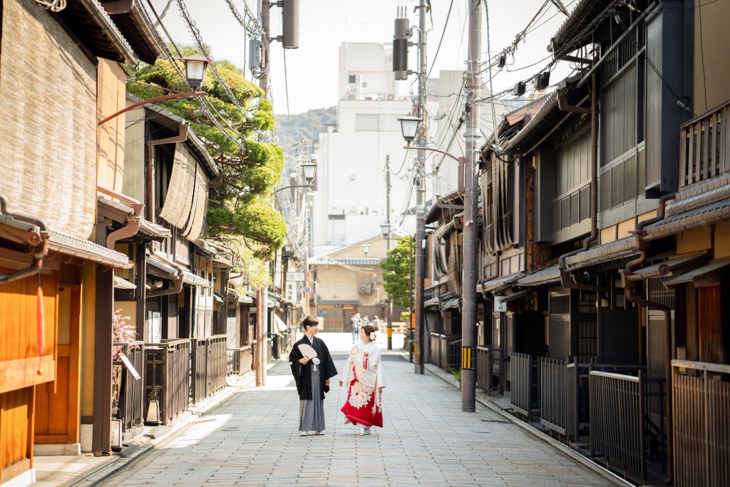 京都の祇園新橋で前撮り