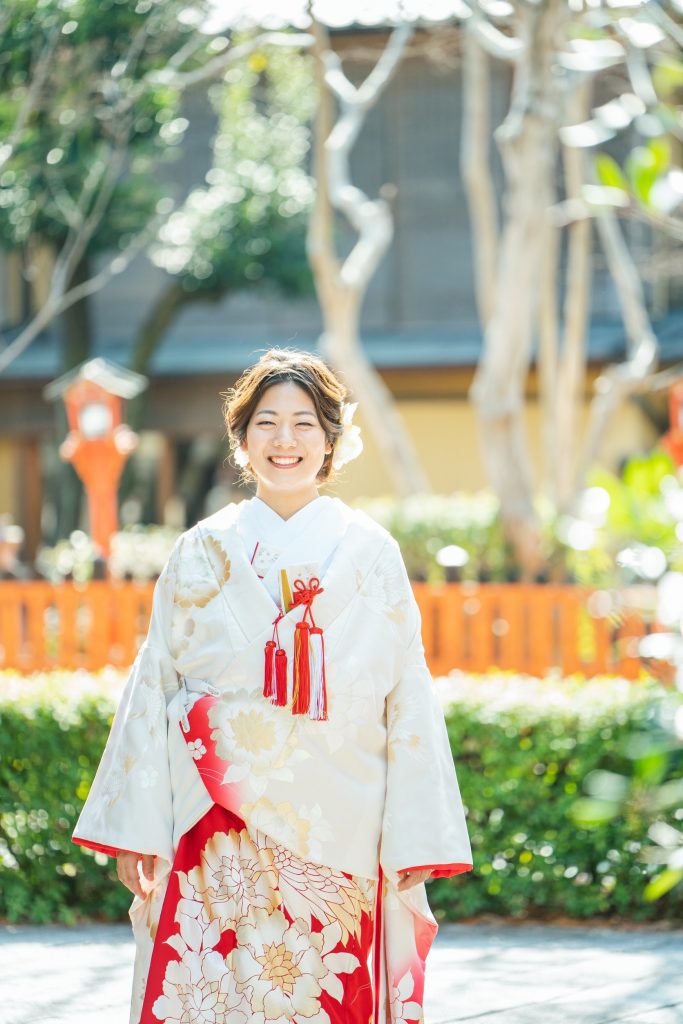 可愛い新婦様、白無垢姿です。