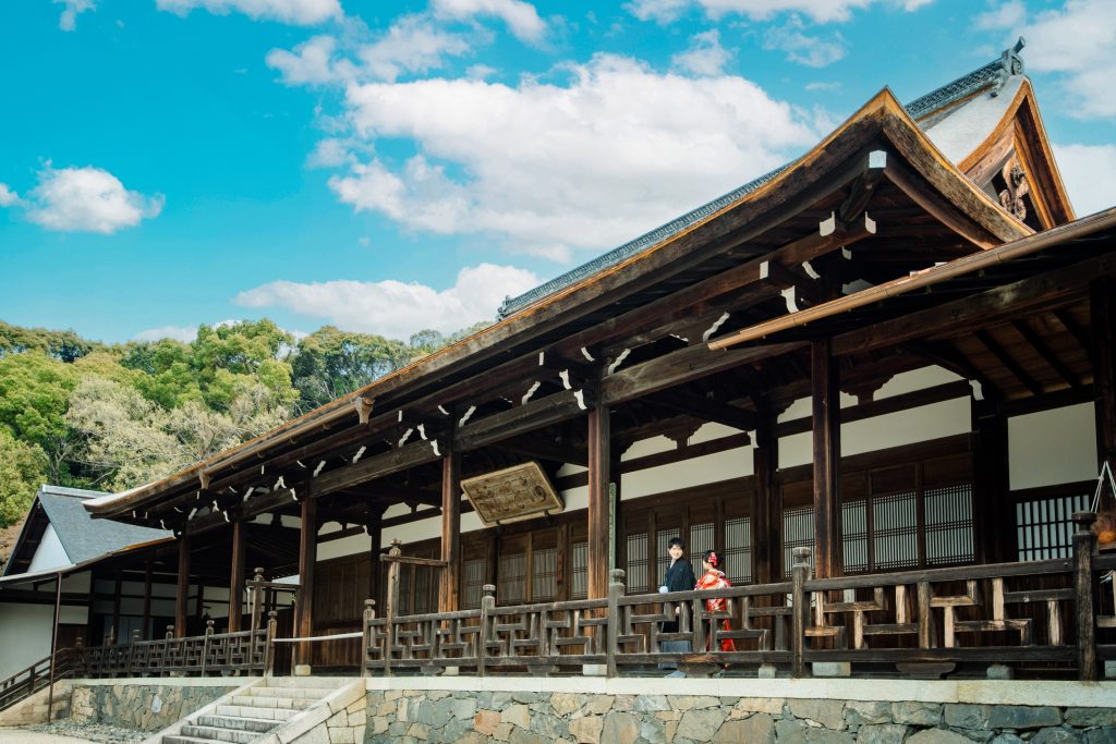 荘厳なお寺で前撮り