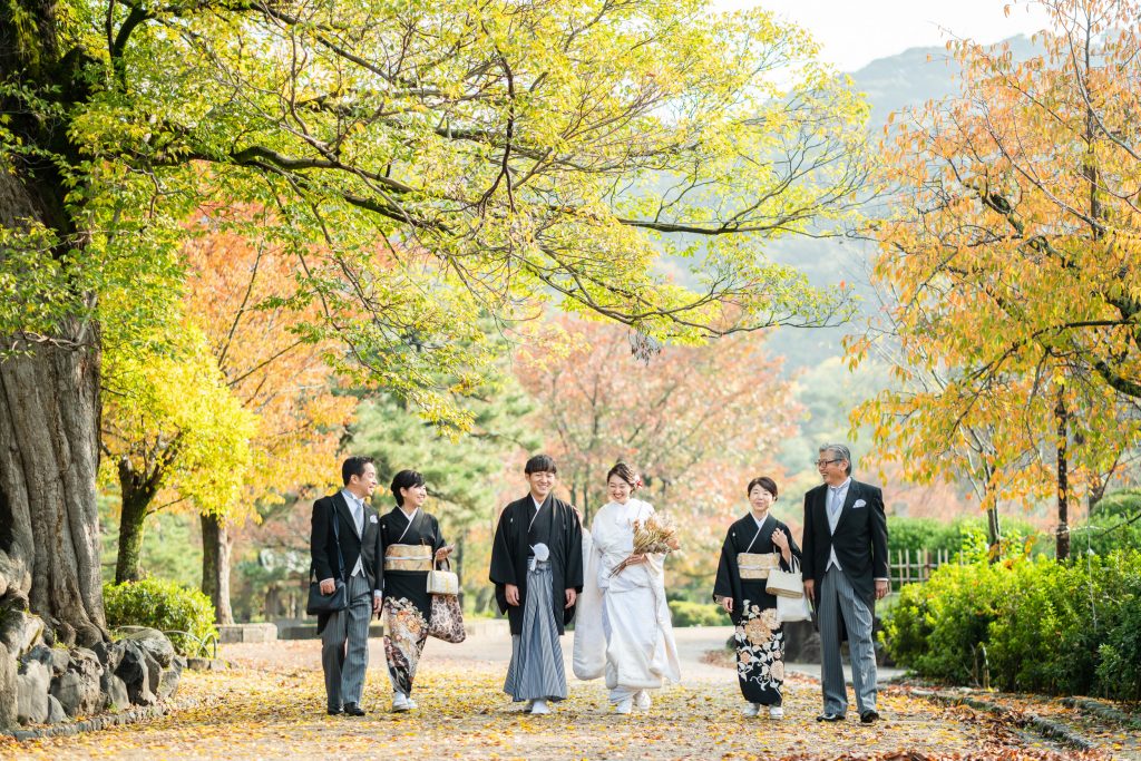 紅葉の婚礼前撮り