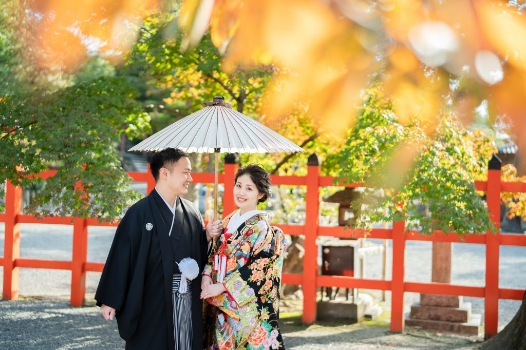 京都の吉田神社の紅葉