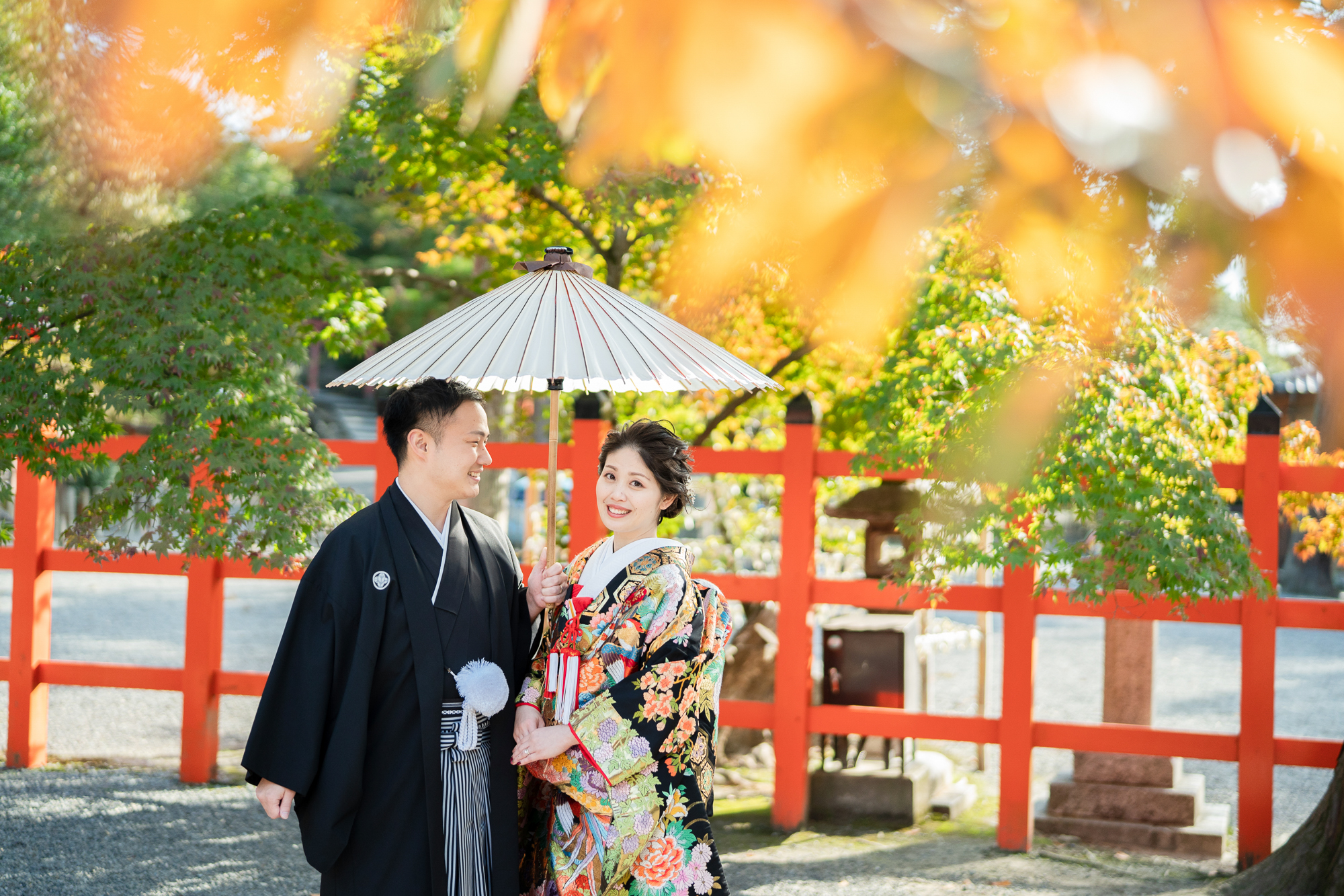 京都の吉田神社の紅葉