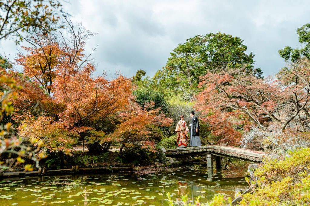 京都の梅宮大社の紅葉