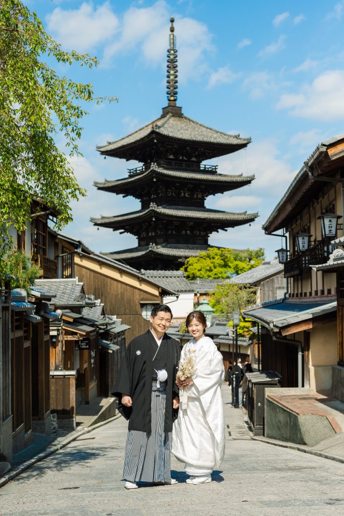 八坂の塔で前撮り