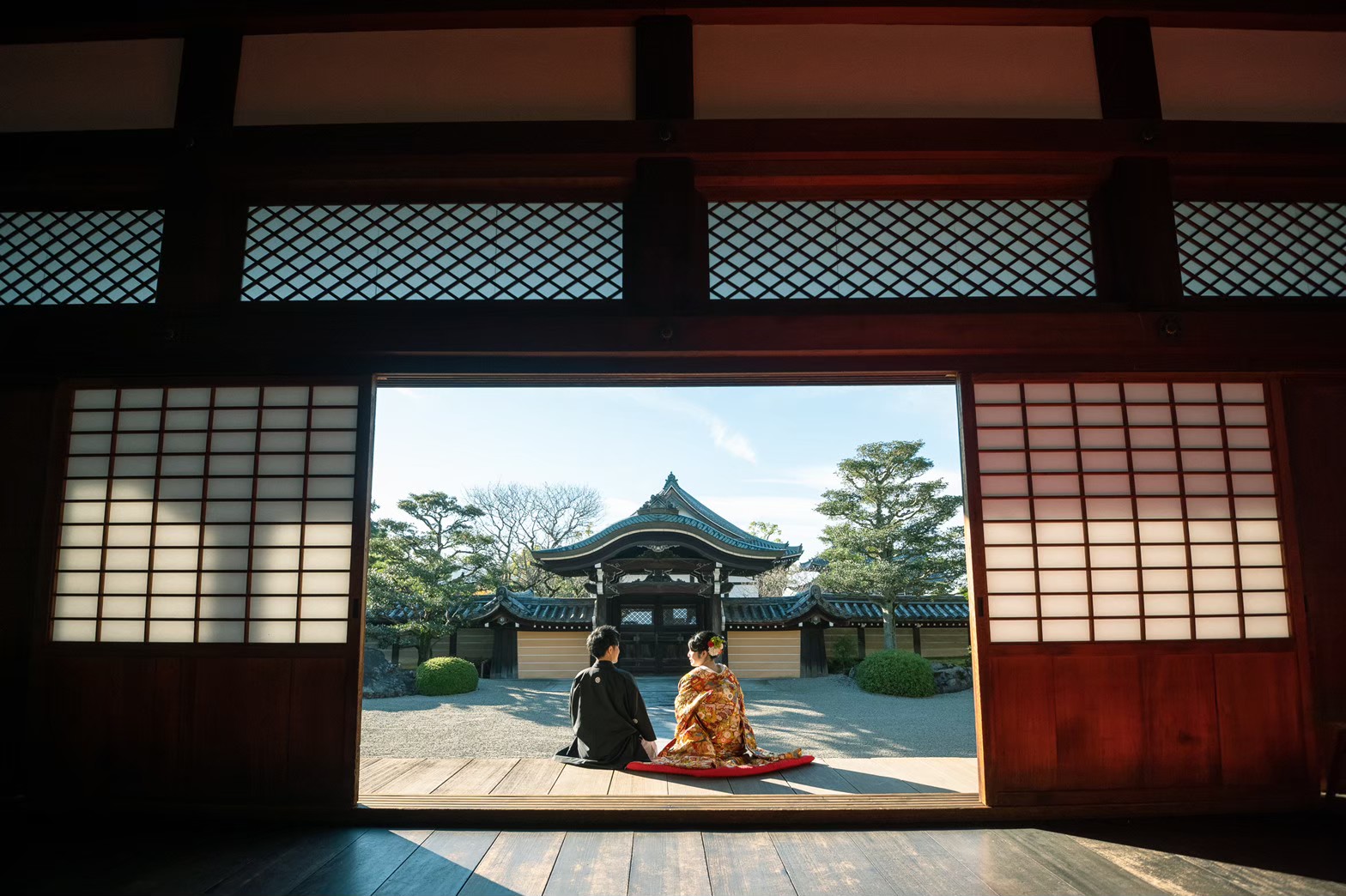 金戒光明寺、座って。