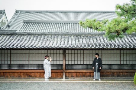 大覚寺前撮り、雨の日