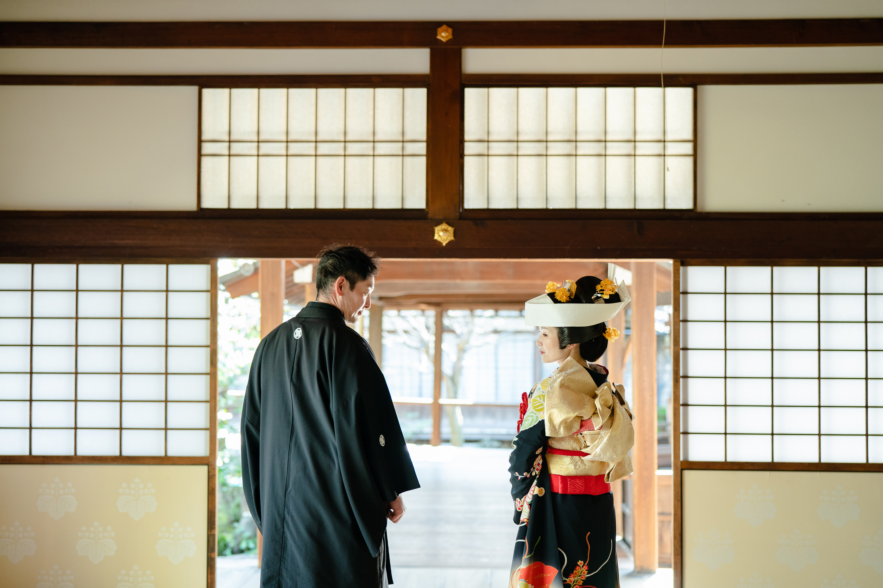 本法寺　前撮り　黒引振袖