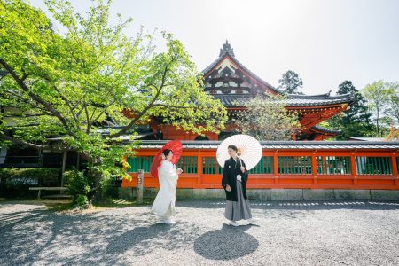 京都の毘沙門堂で前撮り