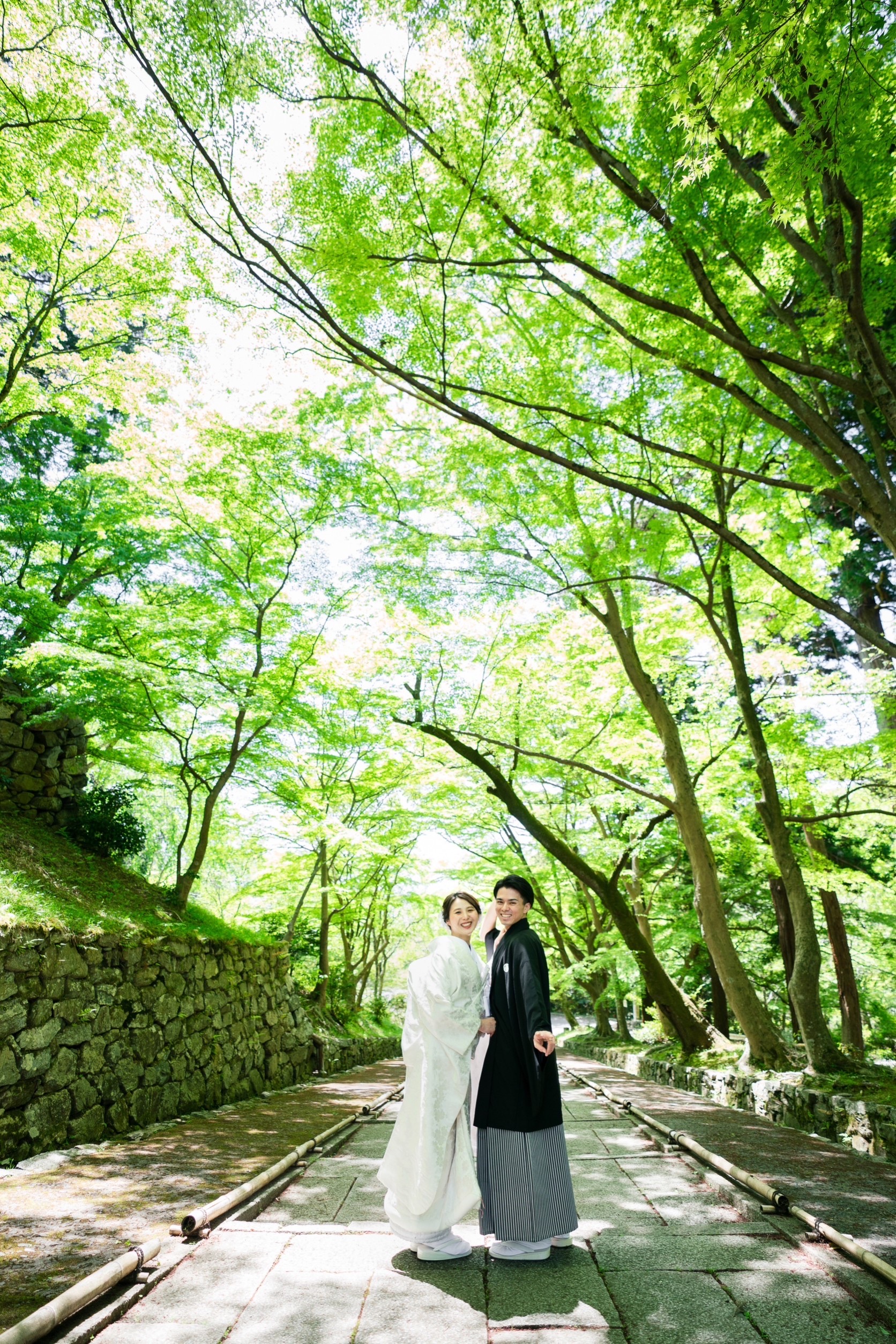 初夏の京都の毘沙門堂で前撮り