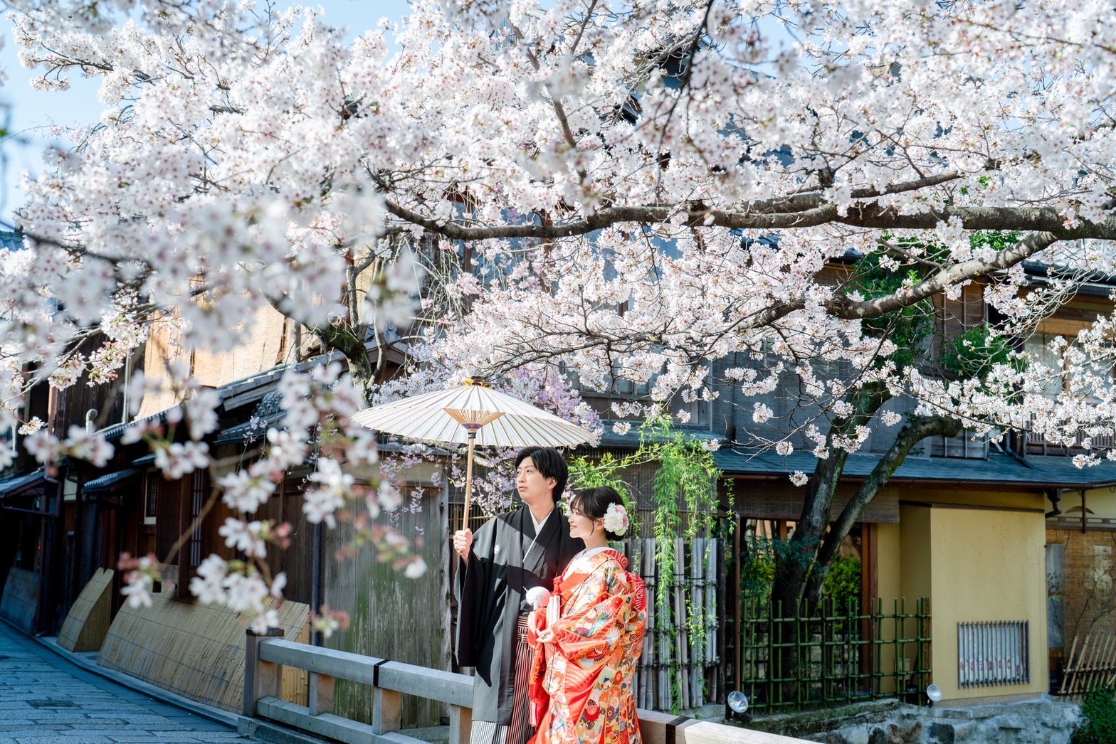 祇園白川の桜前撮り