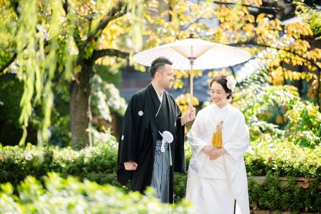 祇園前撮り・白無垢の衣装着用