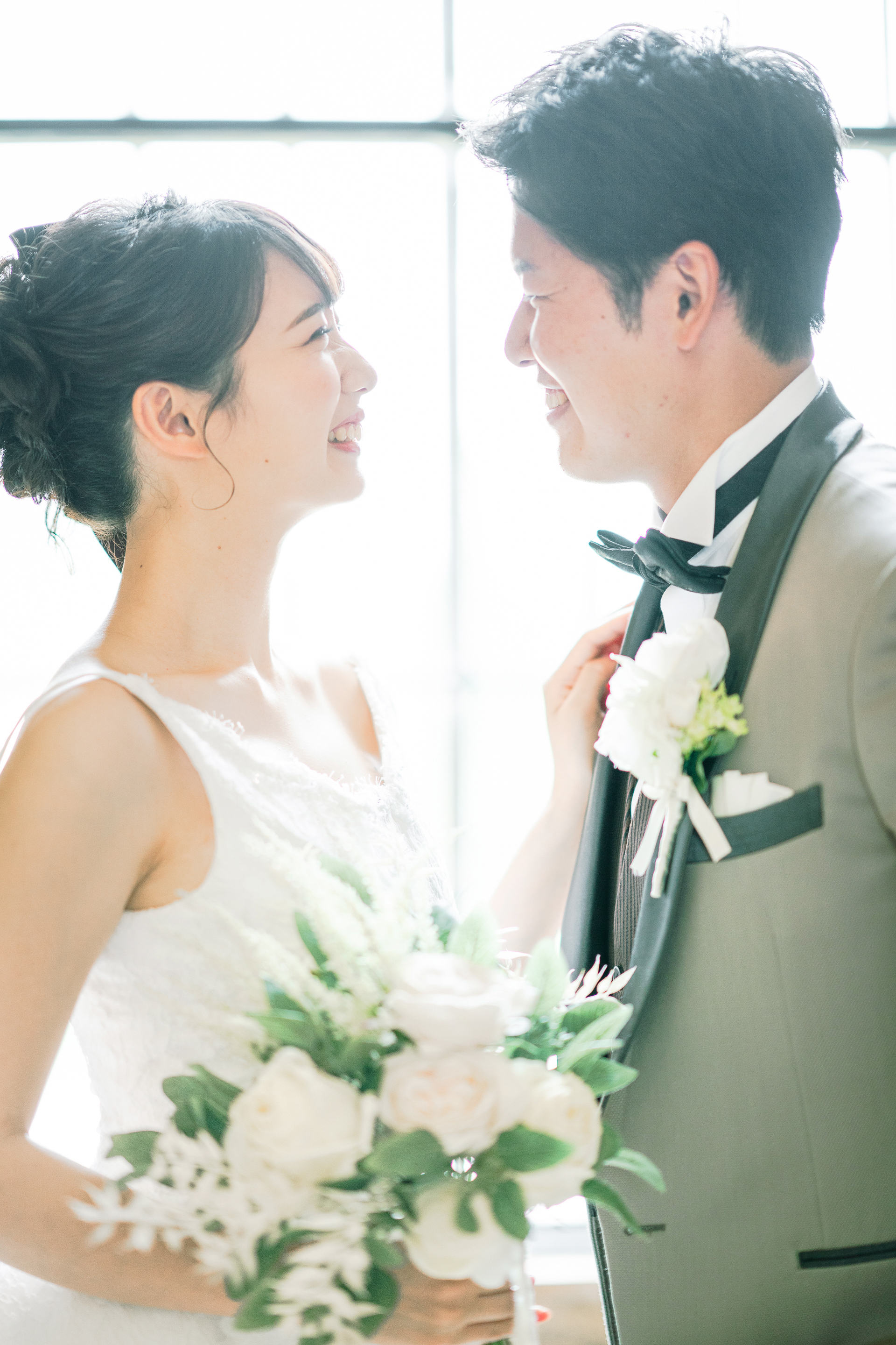新郎新婦様笑顔