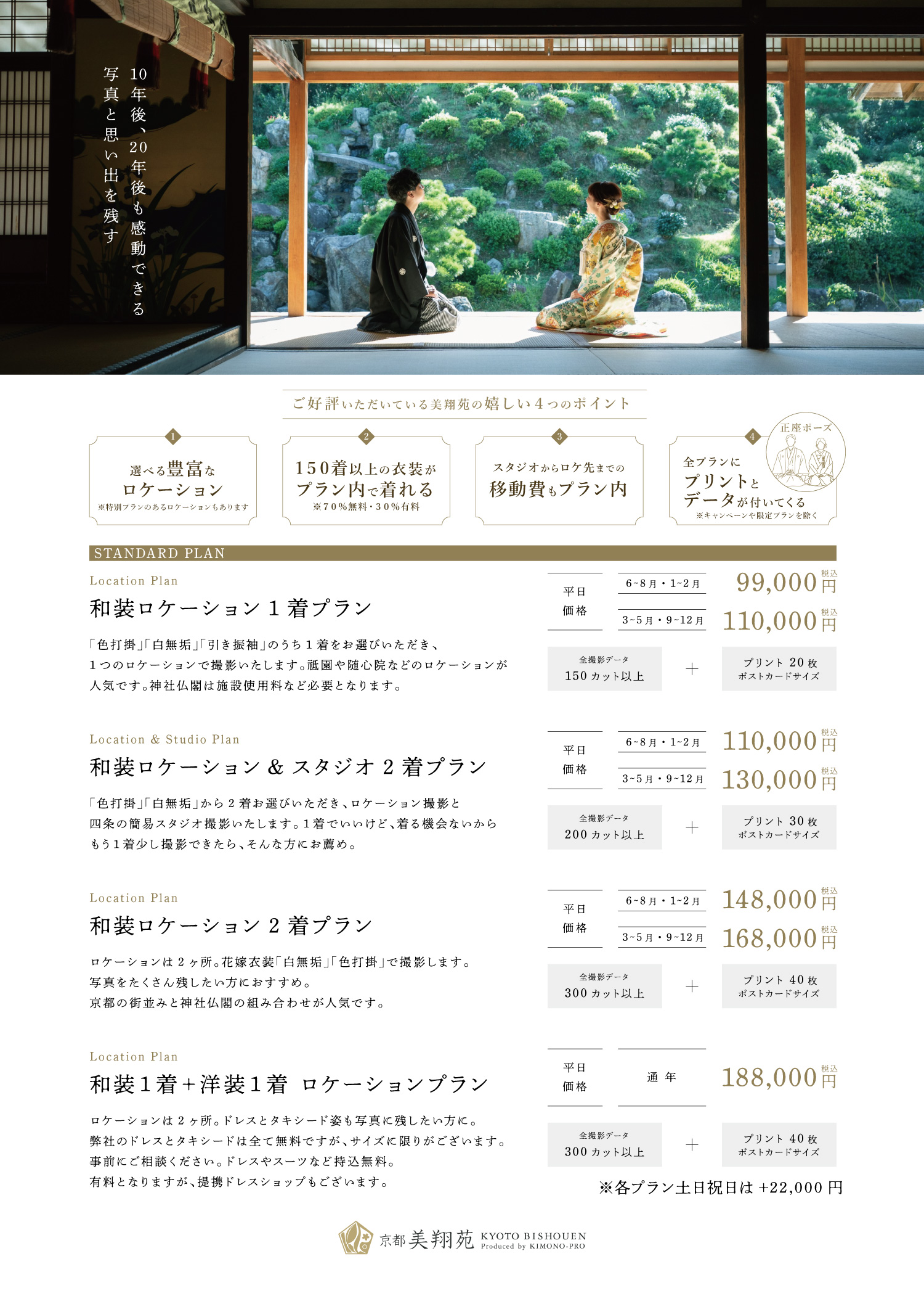 美翔苑プライスリスト・スタンダードプラン