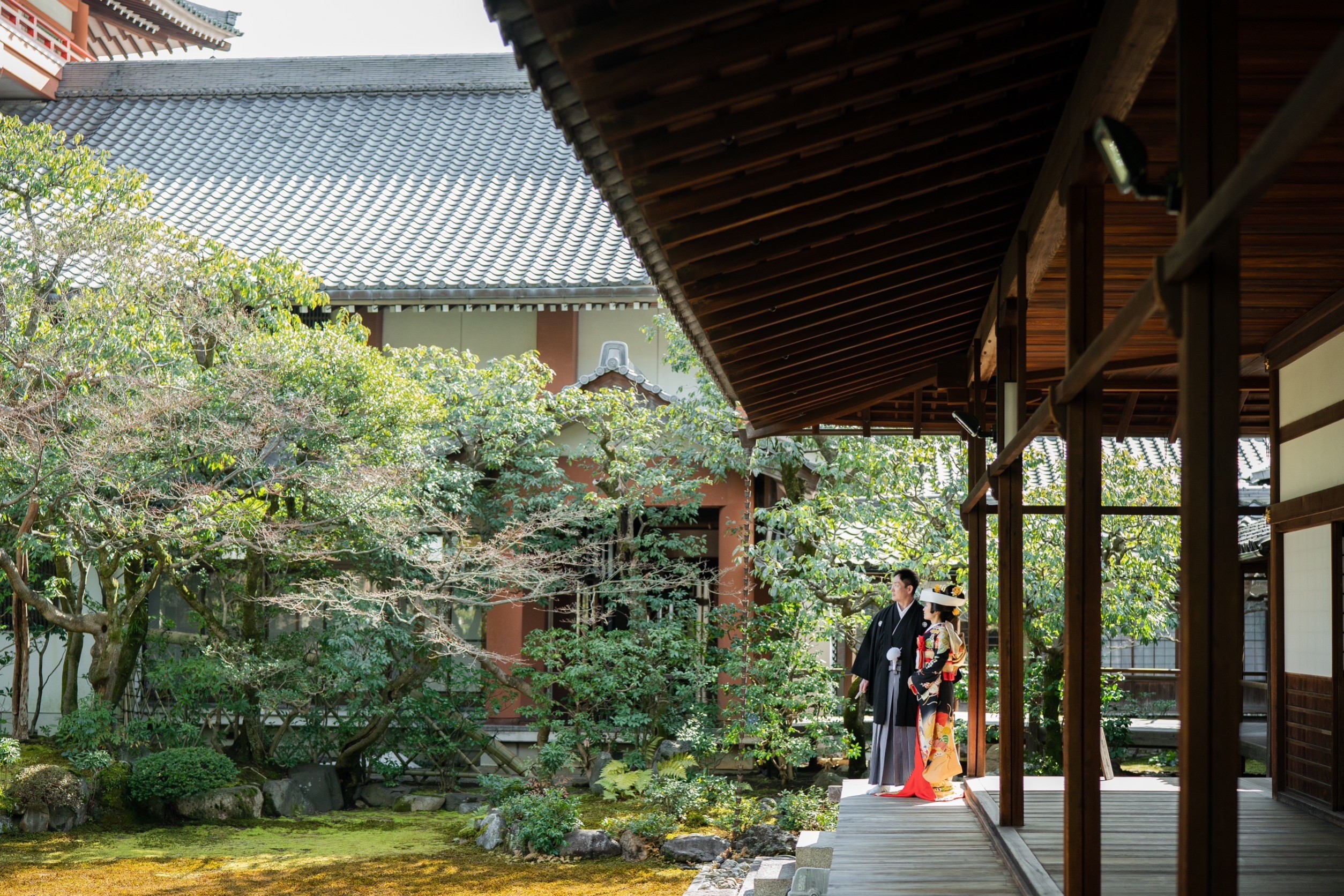 本法寺で和装前撮り事例