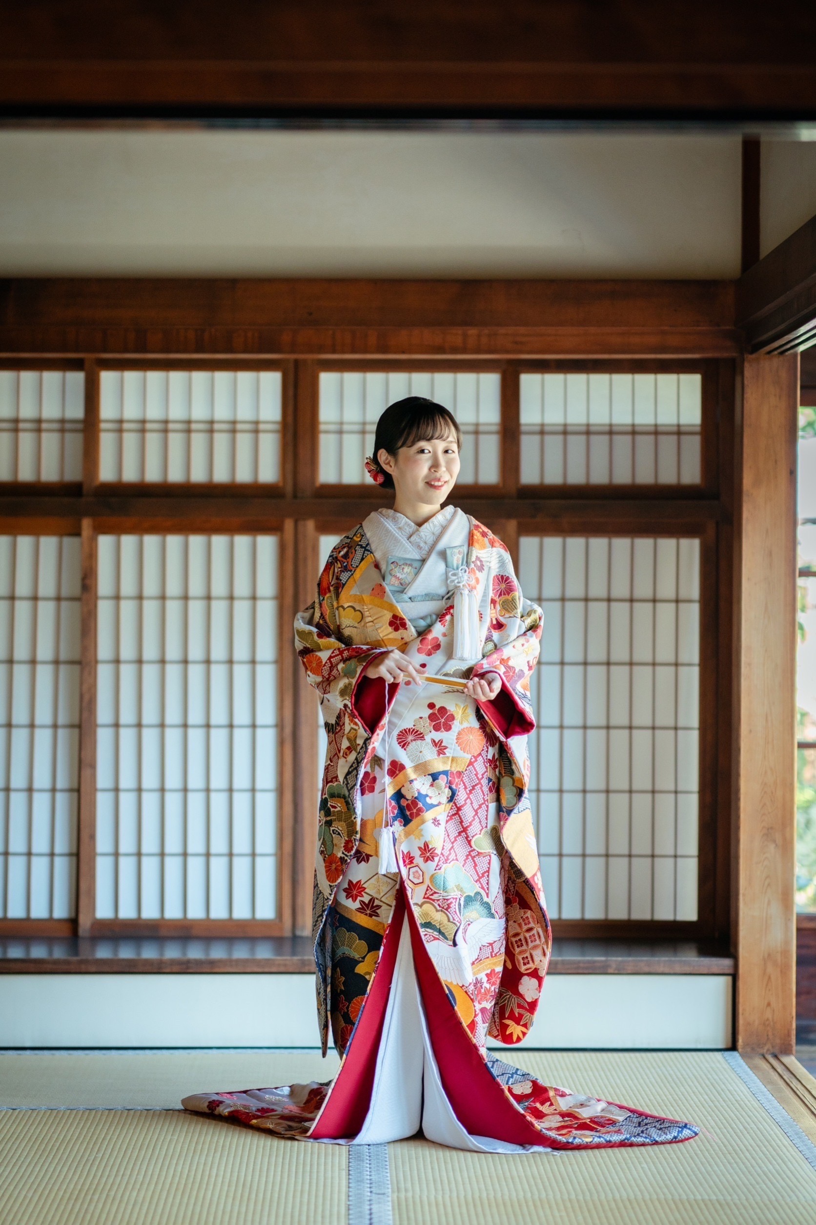 両足院で和装前撮り画像