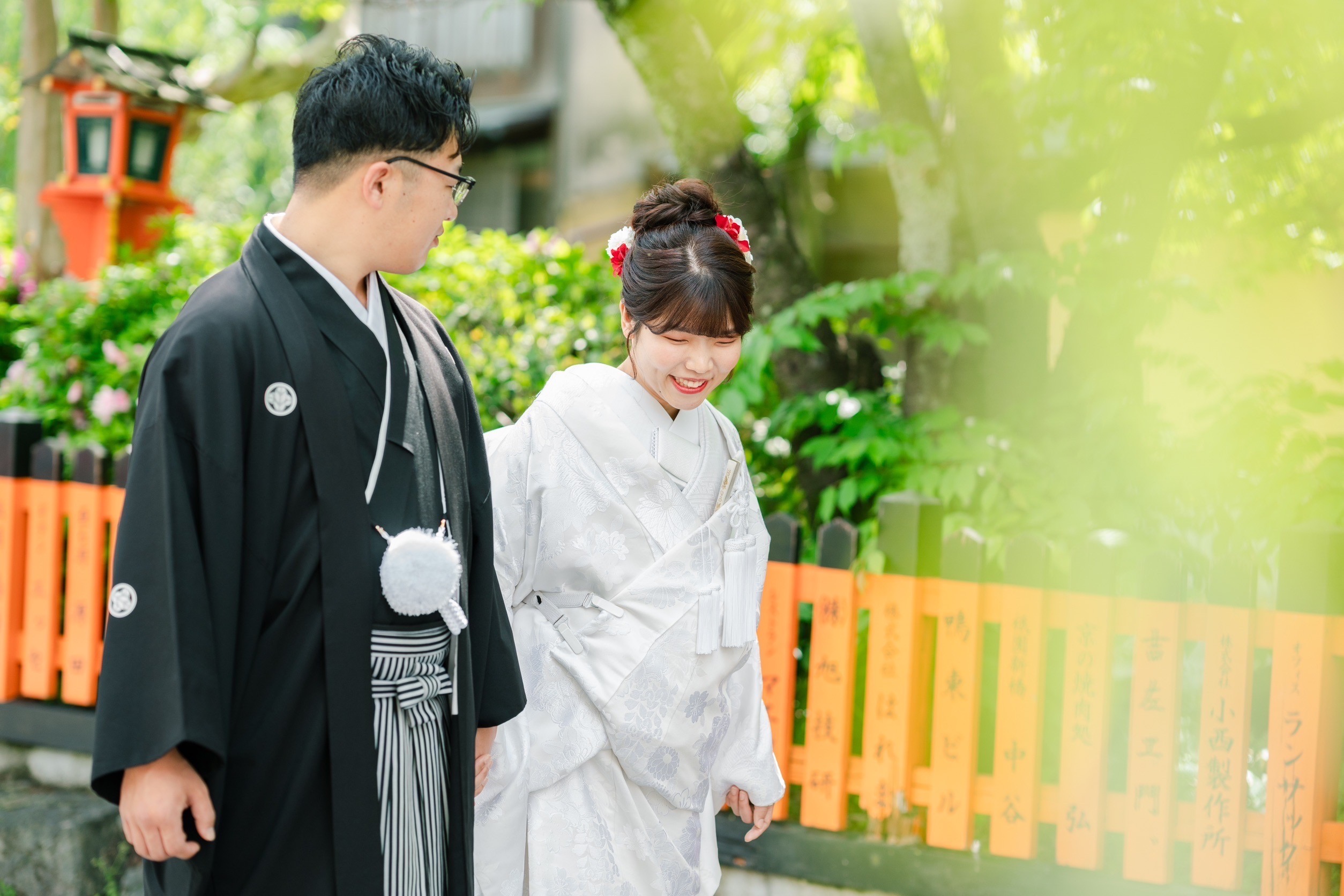 祇園白川で前撮り（緑の時季の事例）