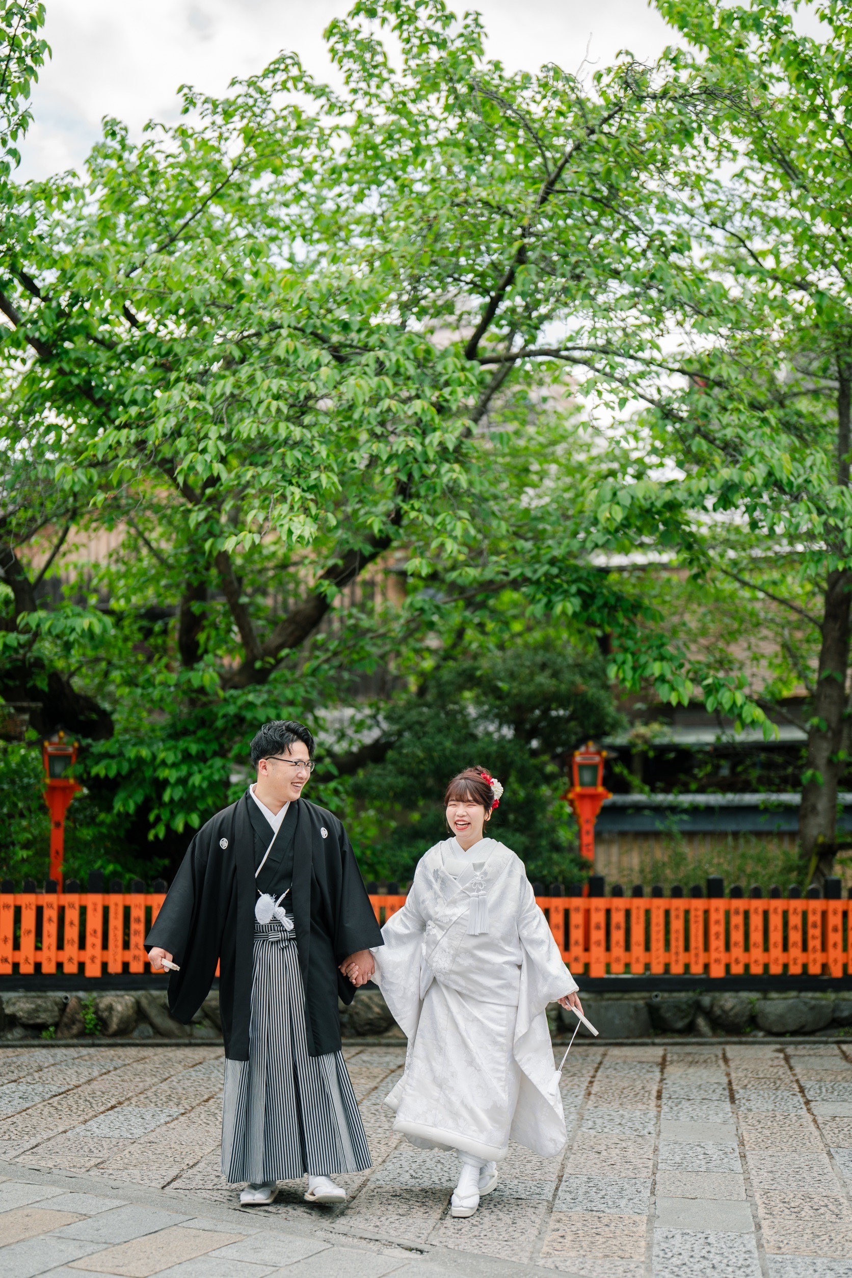 祇園白川で前撮り（緑の時季の事例）