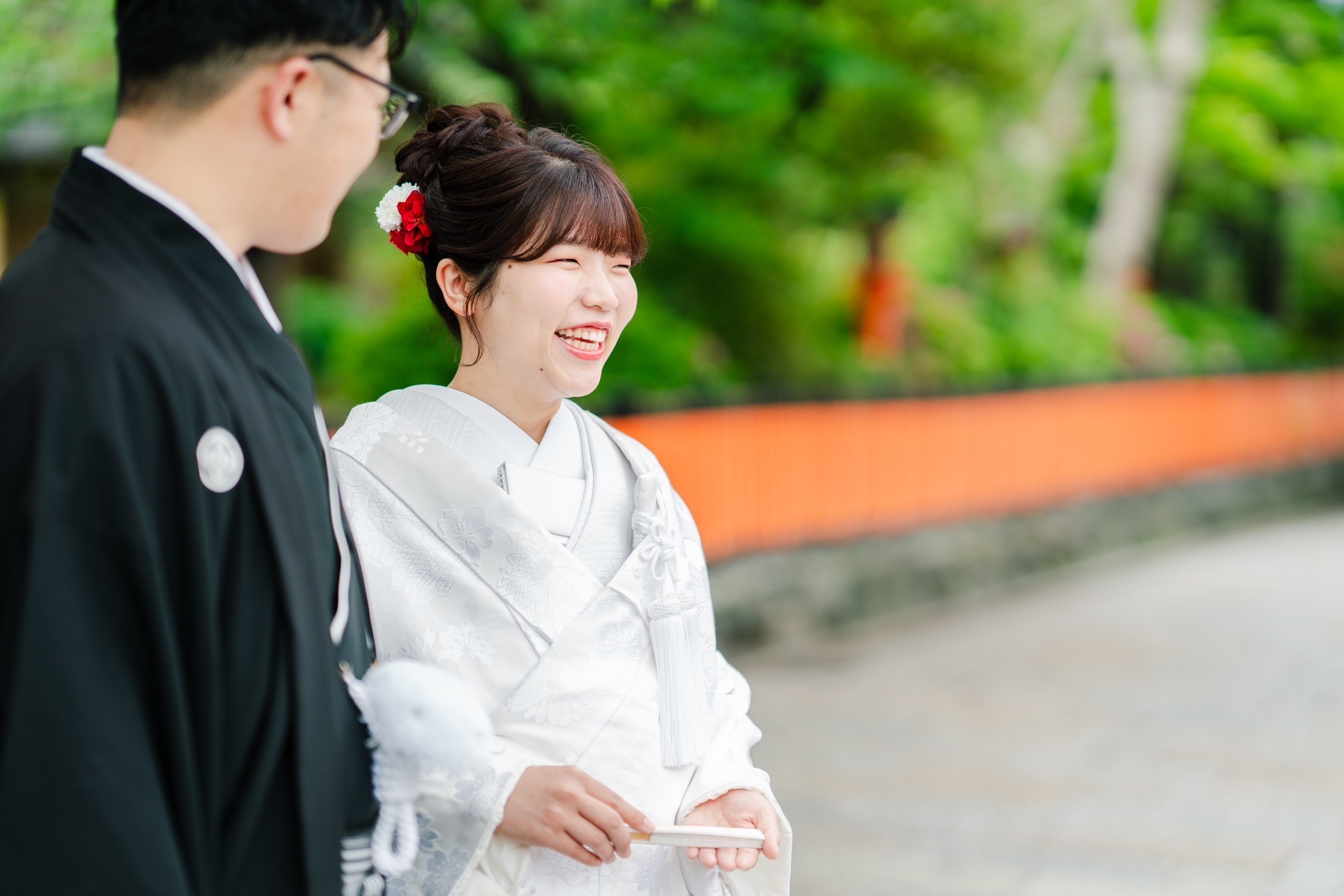祇園白川で前撮り（緑の時季の事例）