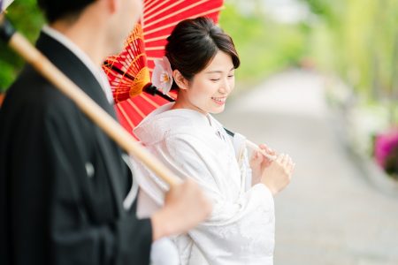 祇園白川での和装前撮り事例、新婦様