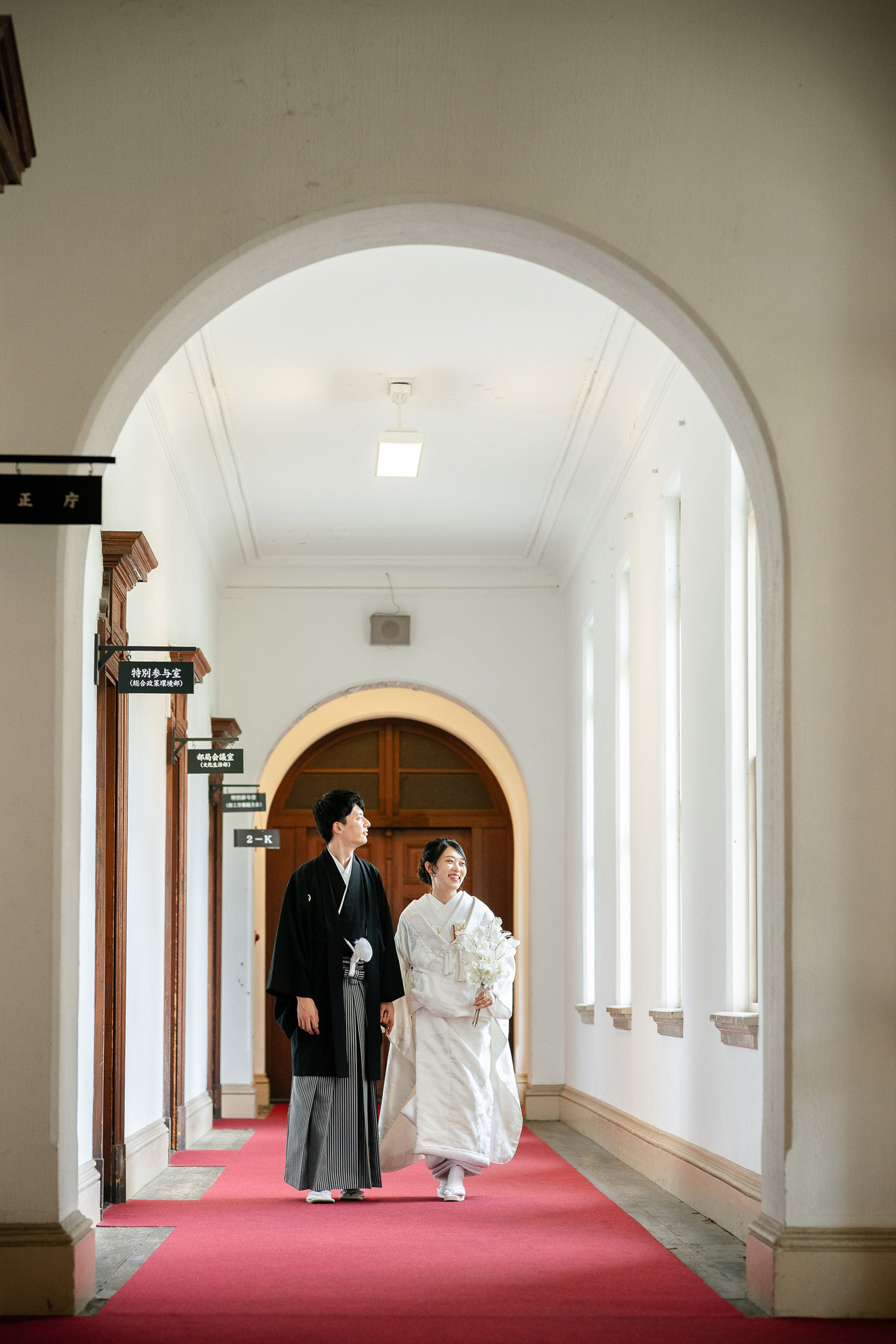 京都府庁旧本館での和装前撮り（白無垢）