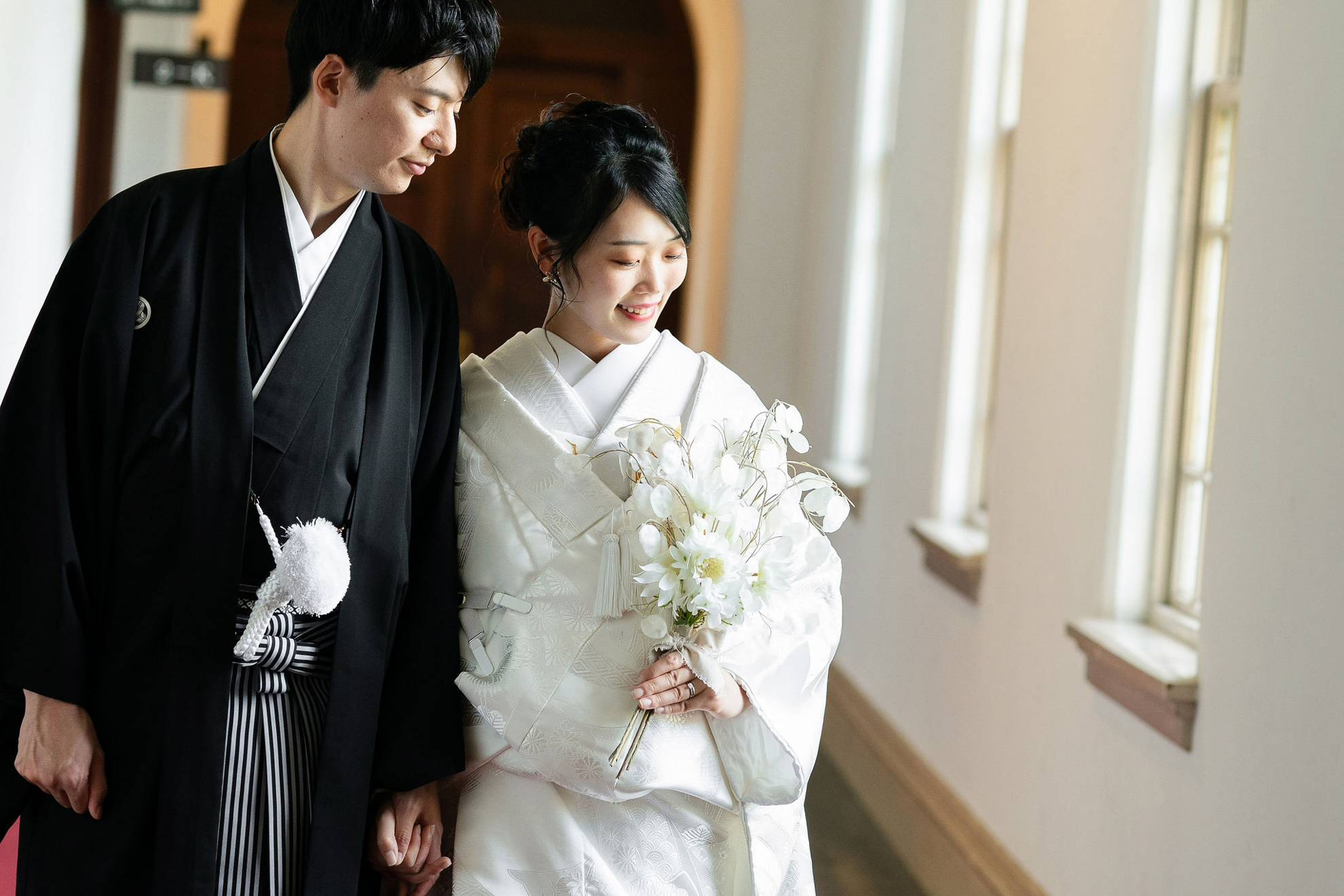 京都府庁旧本館での和装前撮り（白無垢）
