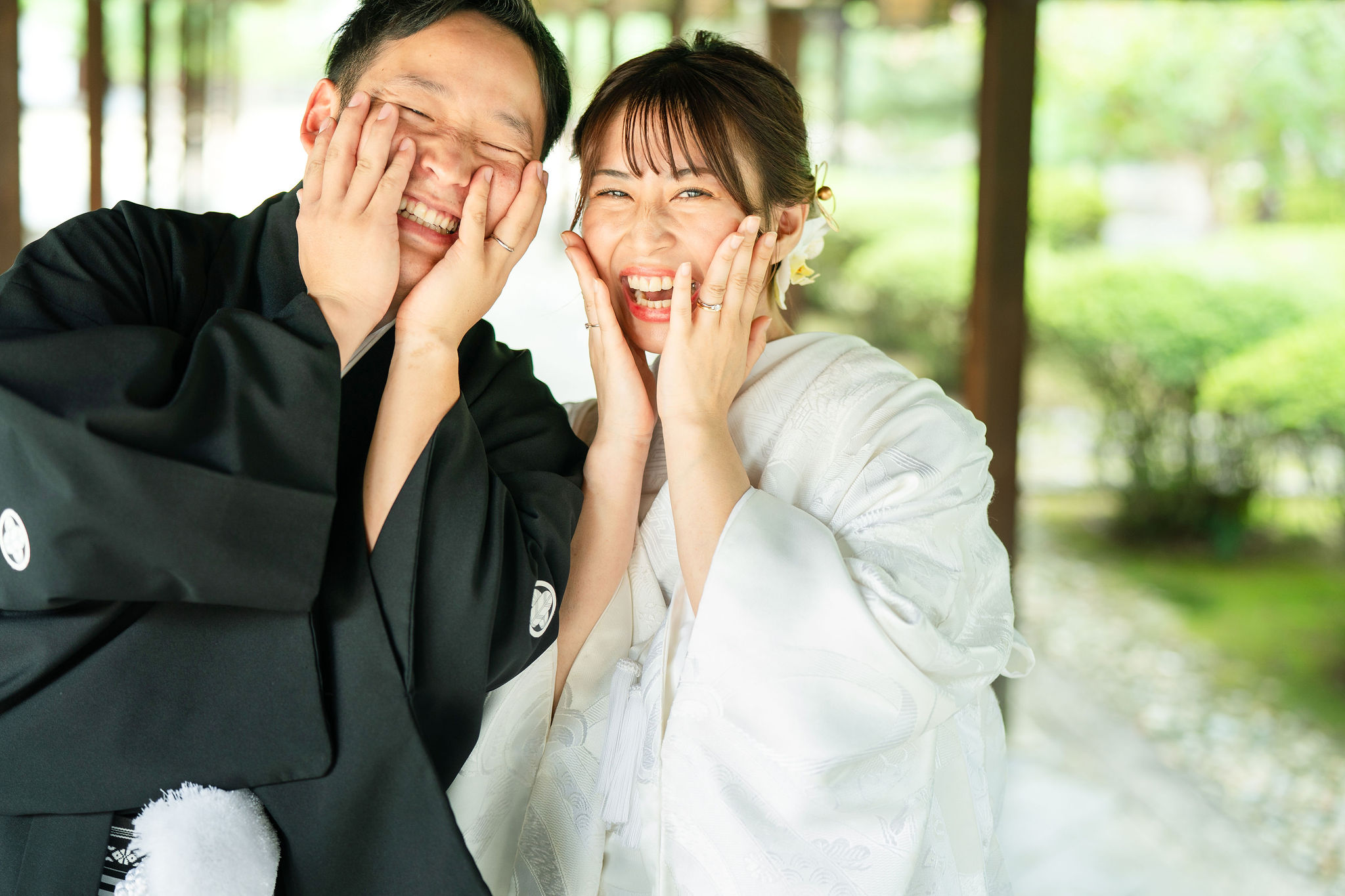 京都の萬福寺で前撮りの写真