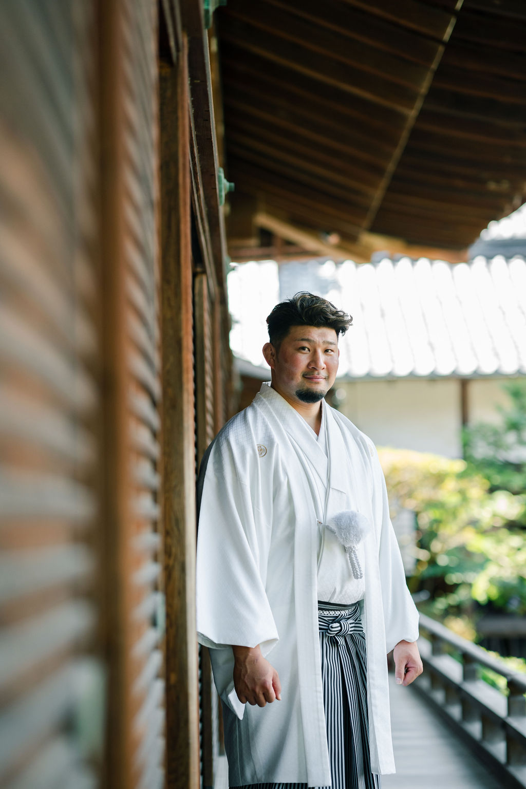 大覚寺で新郎様