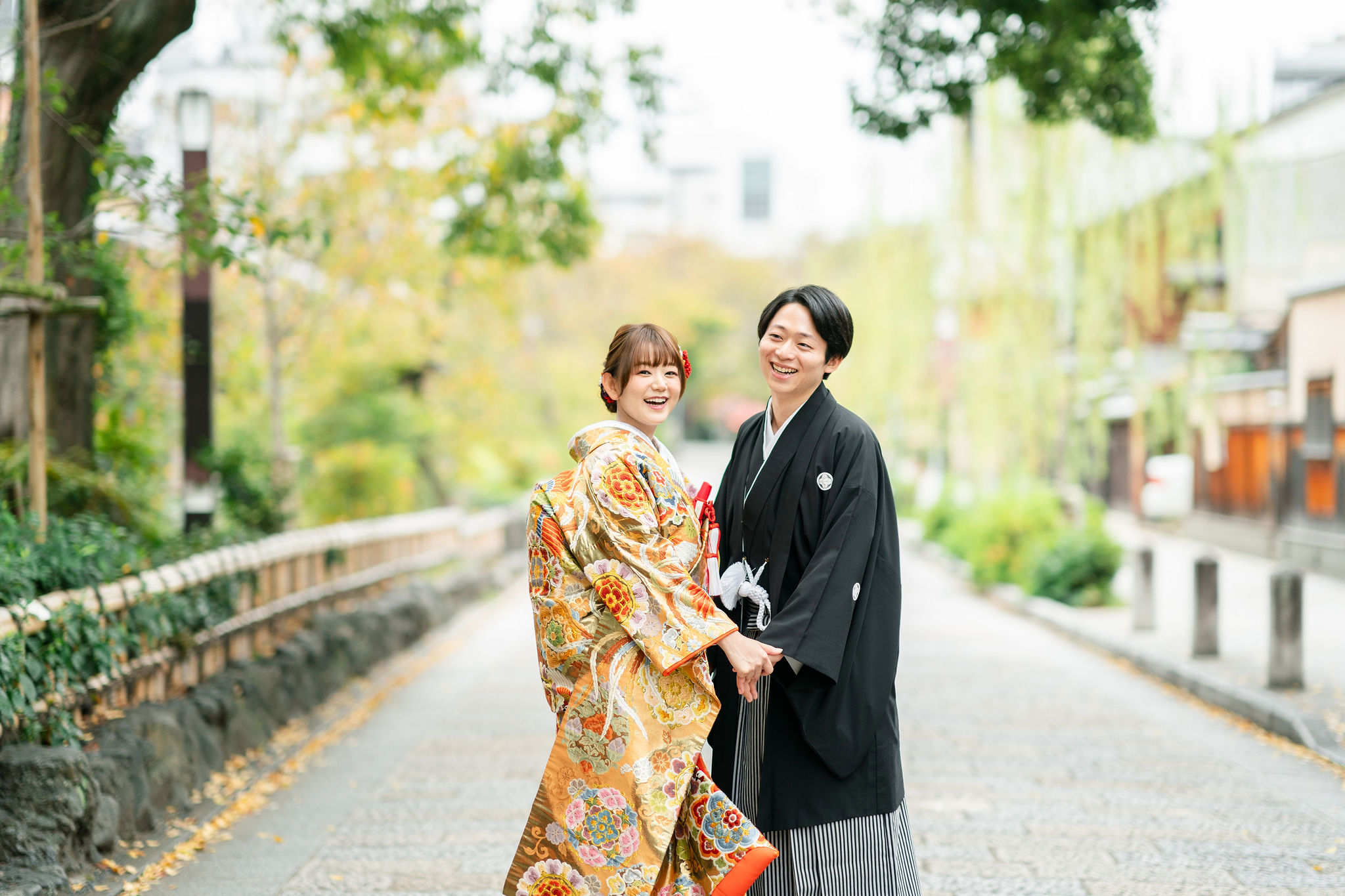 祇園で和装前撮りイメージ