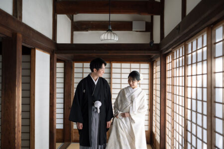 隨心院前撮りの事例（白無垢）