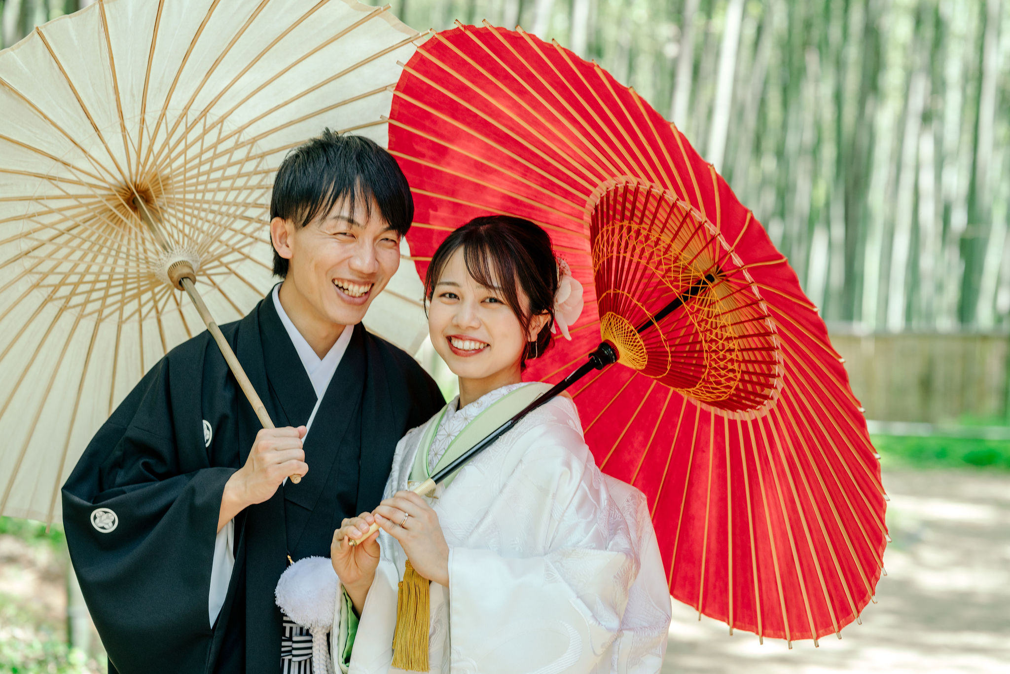 大覚寺で前撮り（白無垢）