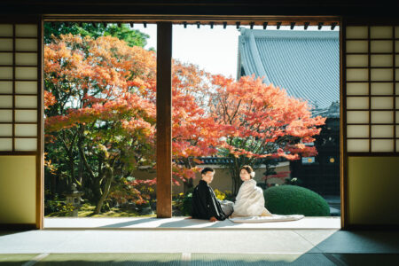 京都の妙顕寺前撮りイメージ｜紅葉
