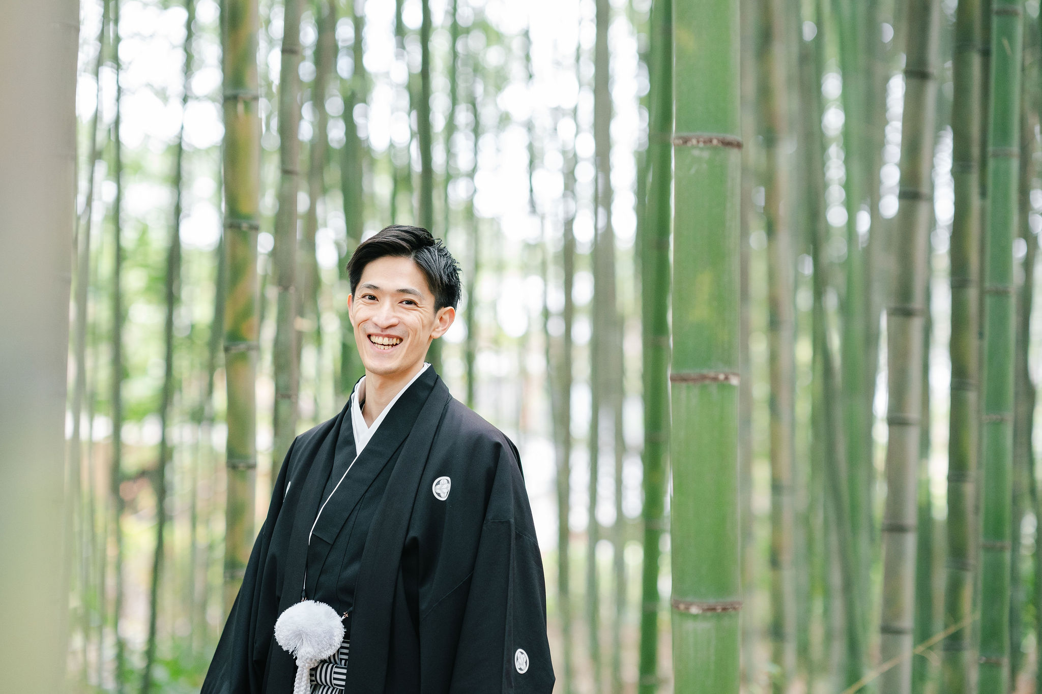 冬の大覚寺前撮りイメージ（白無垢姿）