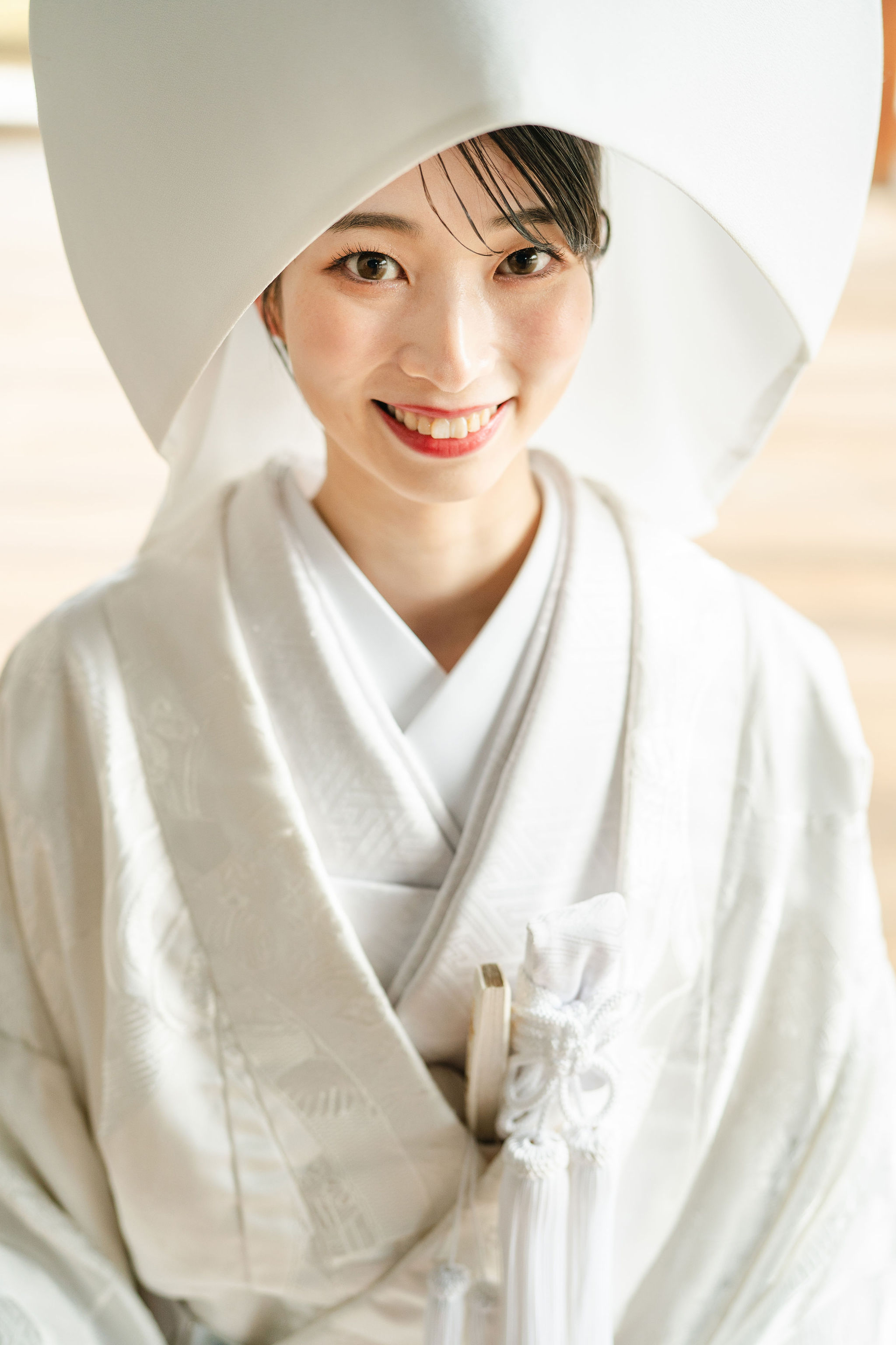 冬の大覚寺前撮りイメージ（白無垢姿）