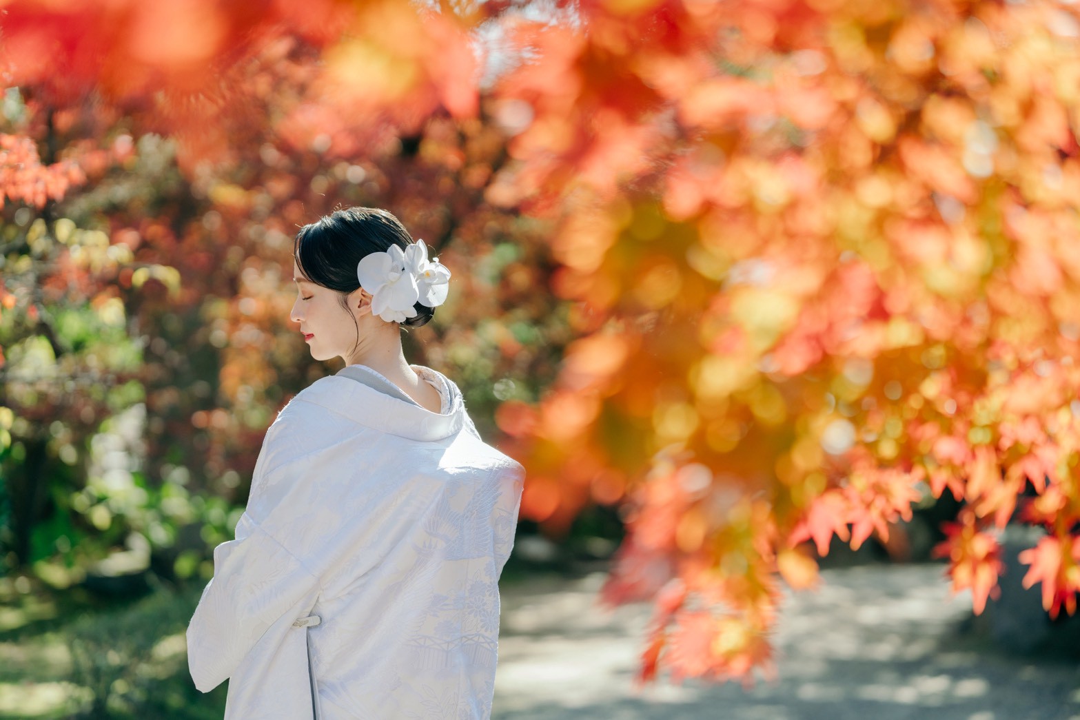 紅葉前撮り 新婦様