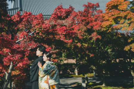 紅葉の智積院前撮り