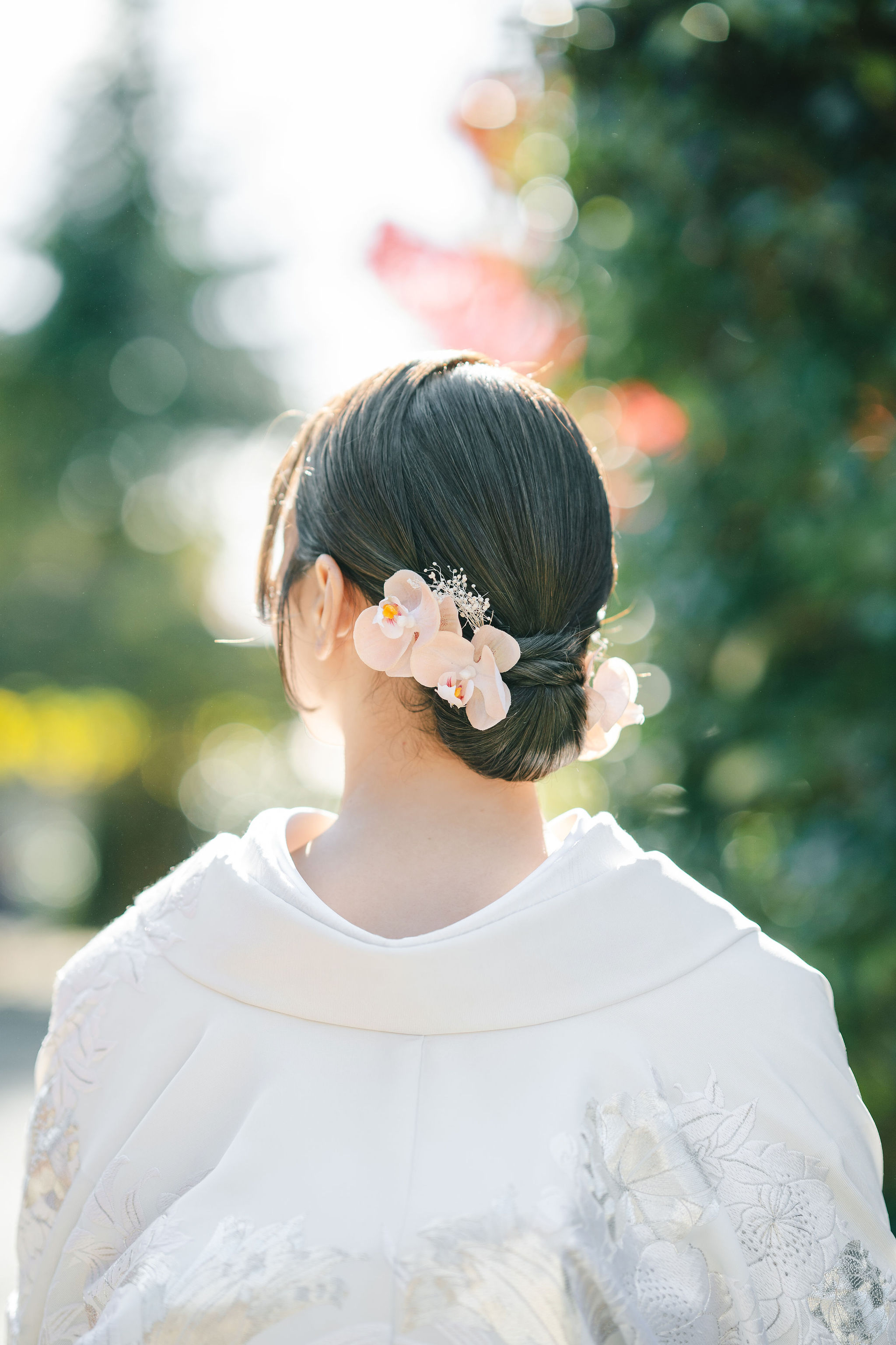 ヘアセット「胡蝶蘭髪飾り」