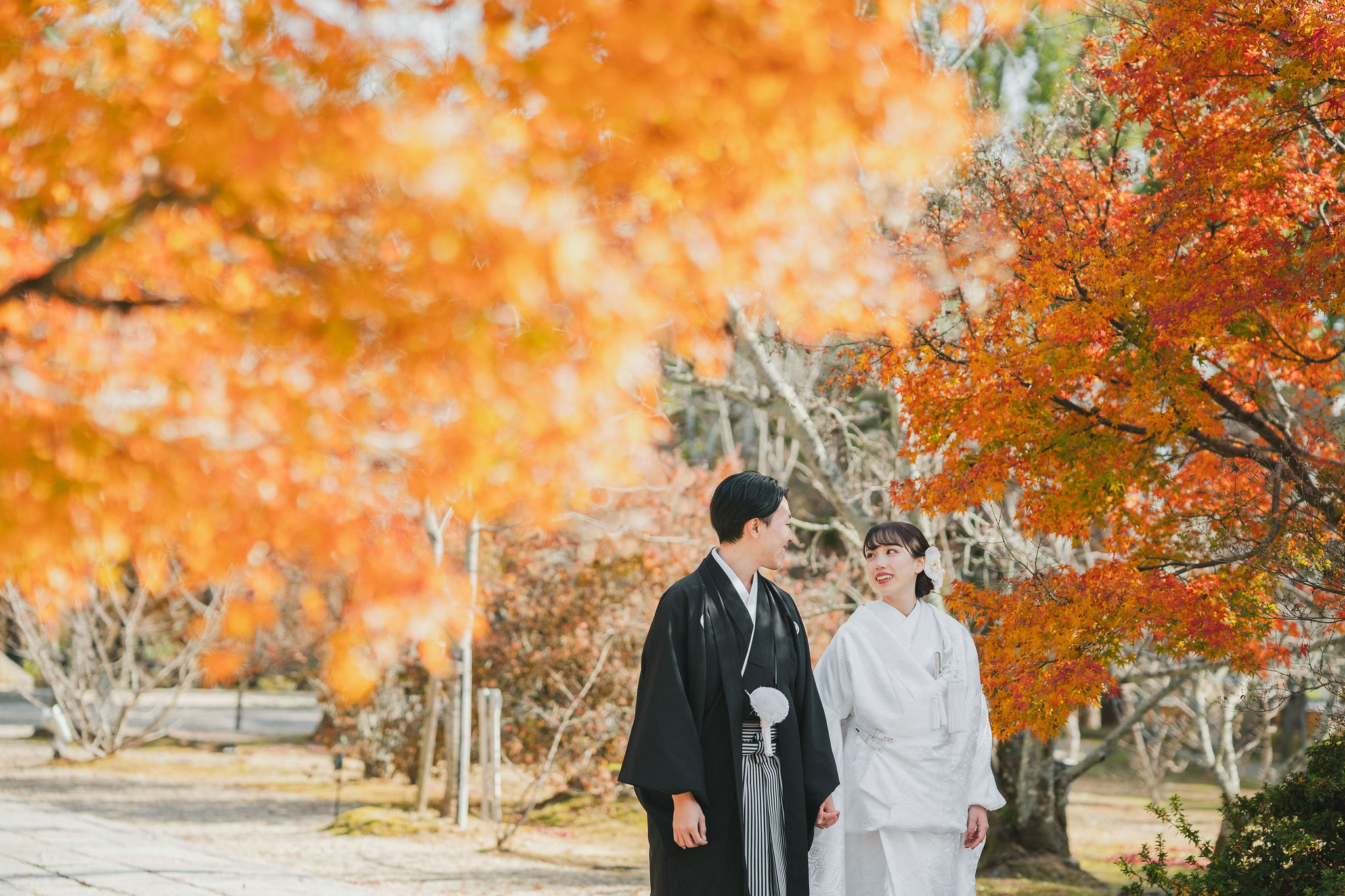 12月上旬の仁和寺フォトウェディング